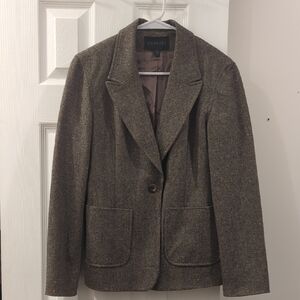 Express Brown Blazer Tailored Suit Jacket